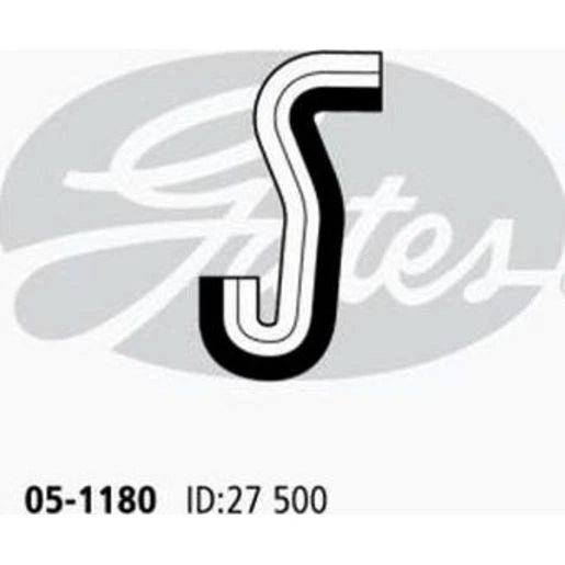 Gates 05-1180 black rubber radiator hose for automotive coolant systems