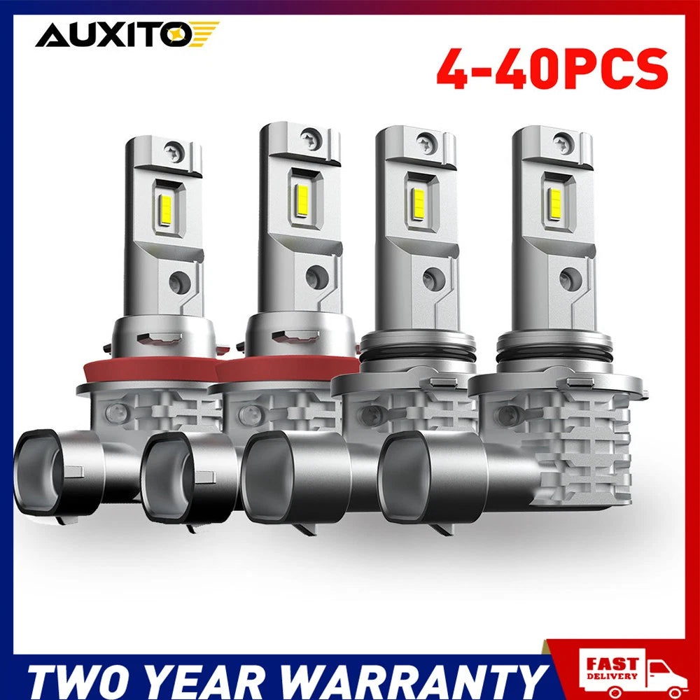 9005 HB3 H8 H9 H11 LED headlight bulb kit 6500K white 12000LM 4-pack for high and low beam