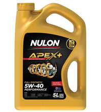 Load image into Gallery viewer, Nulon APEX+ 5W-40 Performance Engine Oil 5L Full Synthetic APX5W40-5