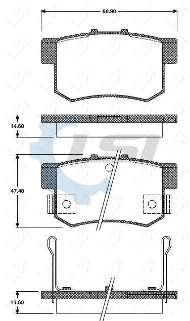 Rear Brake Pads and Rotors Set for Honda CIVIC 1.4 1.8 2.2TD 1.8 TYPE-S 05-08