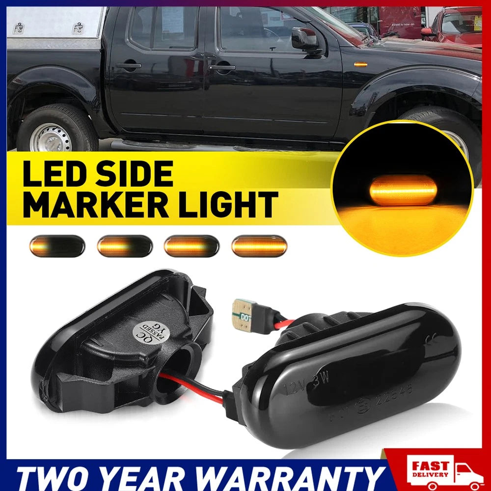 LED Dynamic Side Marker Light Indicator For Nissan Note 2006-2012 Smoked Amber A