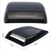 Load image into Gallery viewer, 1x Universal Car decorative Air Flow Intake Scoop Bonnet Vent Cover Hood Black S