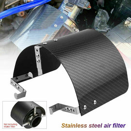 New Air Intake Filter Cover 2.5 ' -5.5' Universal Iron Heat Shield Carbon Fiber