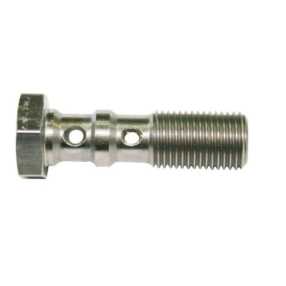 Aeroflow AF307-03 stainless steel M10 x 1.25 double banjo bolt, 30mm length