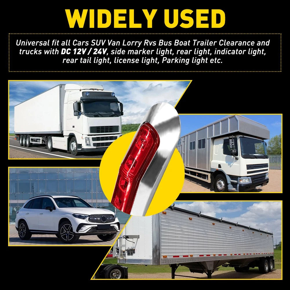 10-30x Red LED Clearance Lights Side Marker Lamp Trailer Truck Caravan Lorry