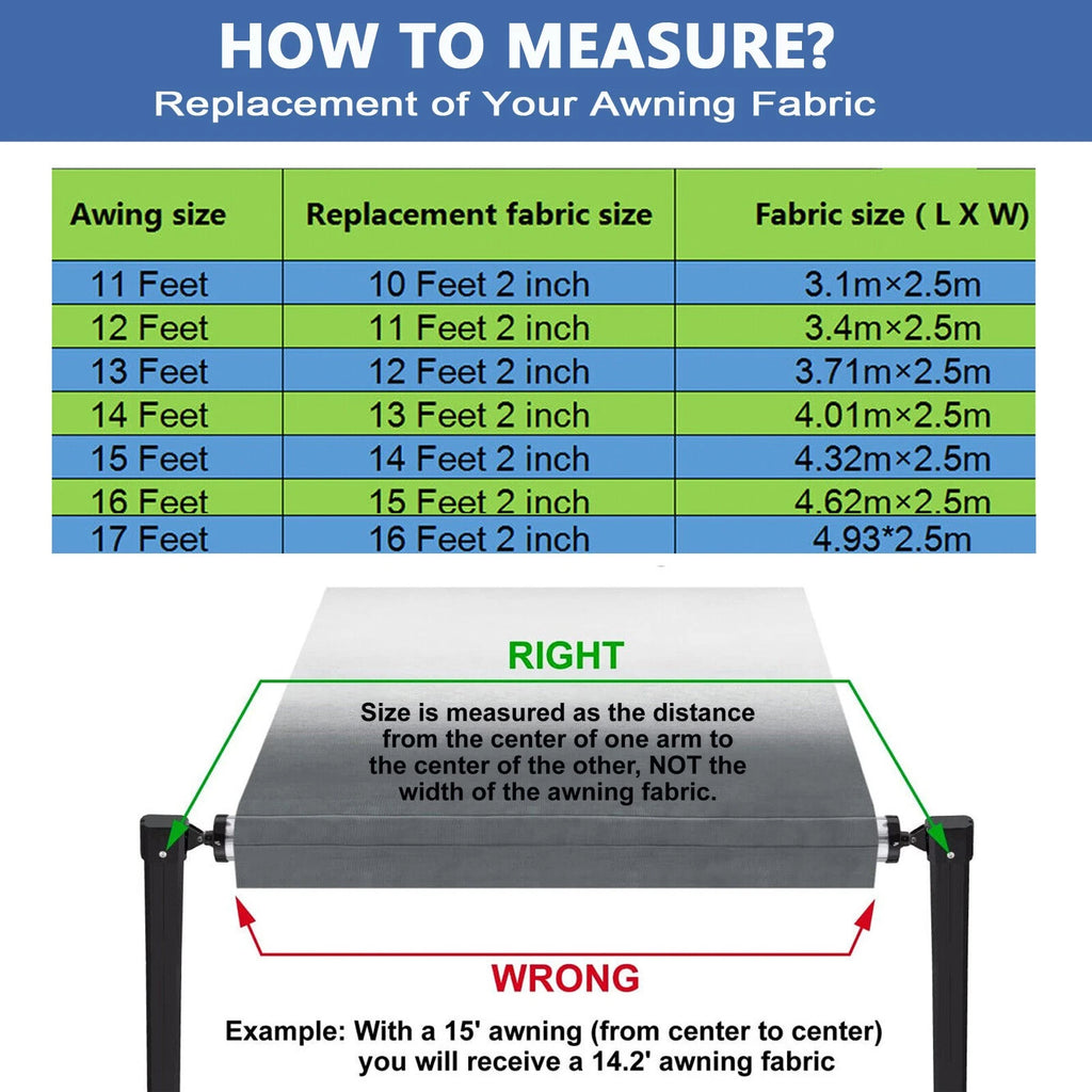 15Ft Awning Vinyl Replacement Fabric Gray Fade Suit Caravan Awning Brand New