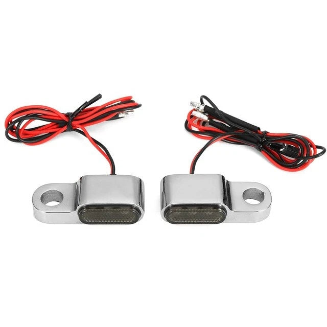 2X LED Mini Motorcycle Front Rear Turn Signals Indicator Blinker Light Lamp ST