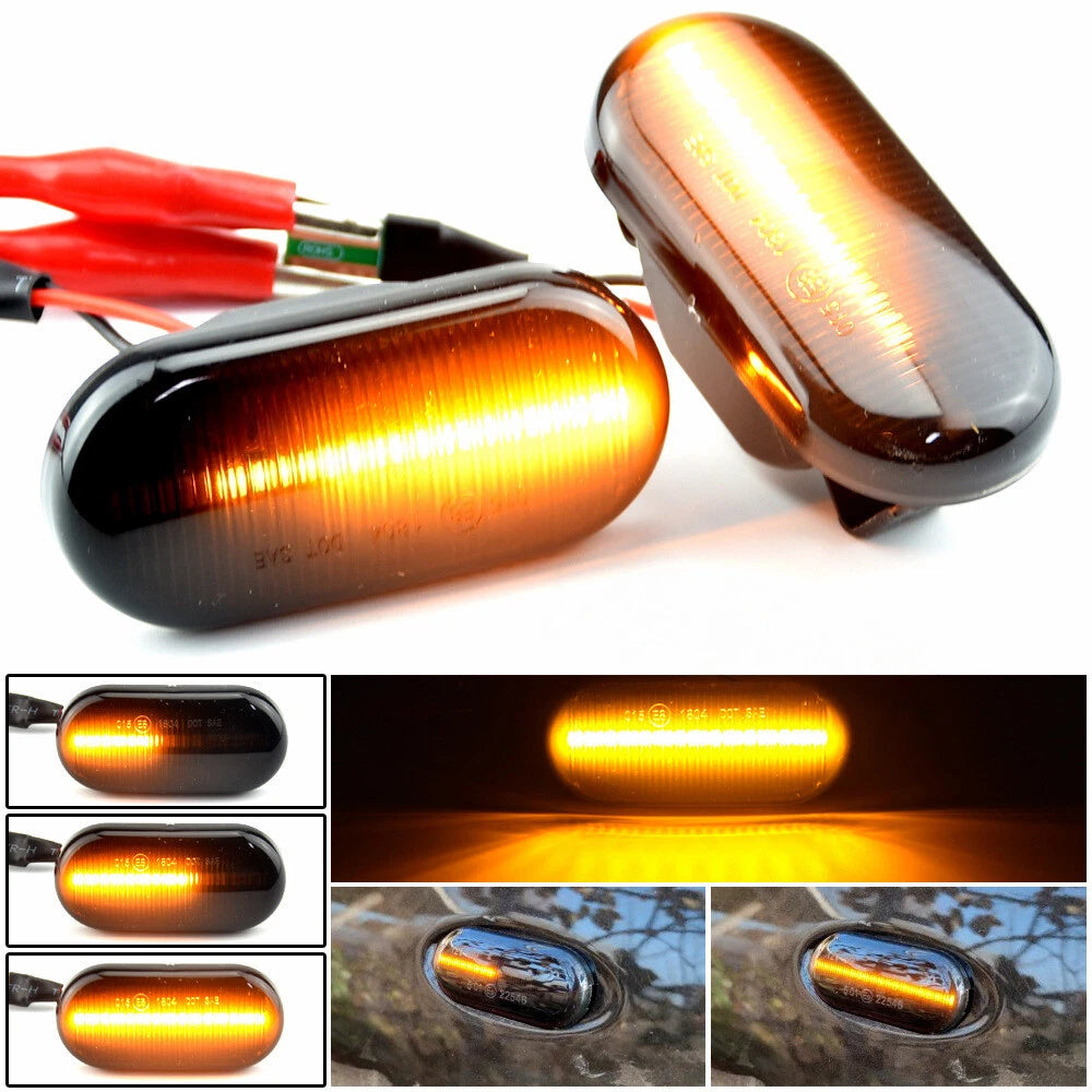 LED Dynamic Side Marker Turn Signal Lights for Nissan 350Z Navara D40