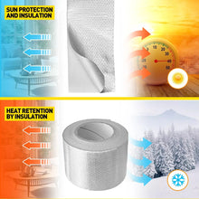 Load image into Gallery viewer, Silver Foil Heat Insulating Tape Hose Wrap Reflective Shield Adhesive 10M x 50mm