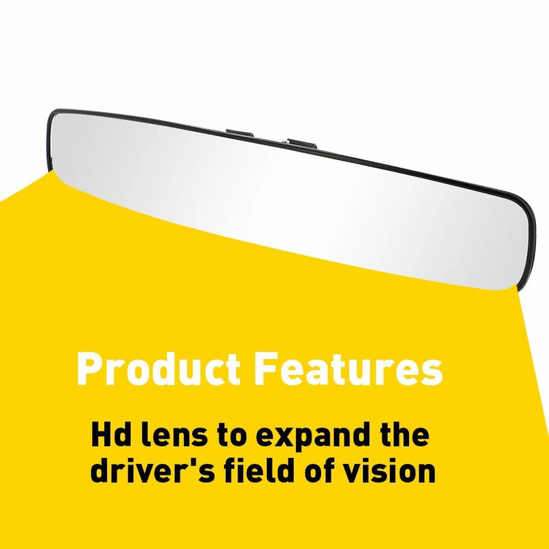 Universal 17" Clear Vision Day Night Clip-On Interior Rear View Mirror