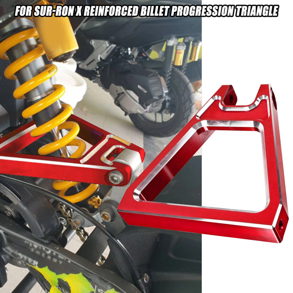 Red Reinforced Billet Progression Triangle For Sur-Ron Light Bee for Segway X160