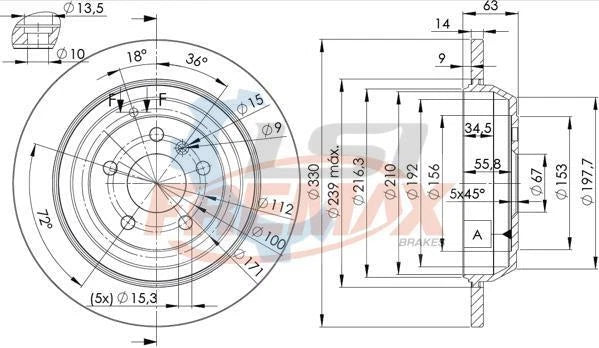 Fremax Front Brake Disc Rotors for Mazda 3 Axela BM BN 2.0 2.5 14-19 280mm