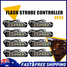 Load image into Gallery viewer, 8Pcs 12V LED Strobe Emergency Light Car Trcuk Warning Flashing Roof Grille Lamps