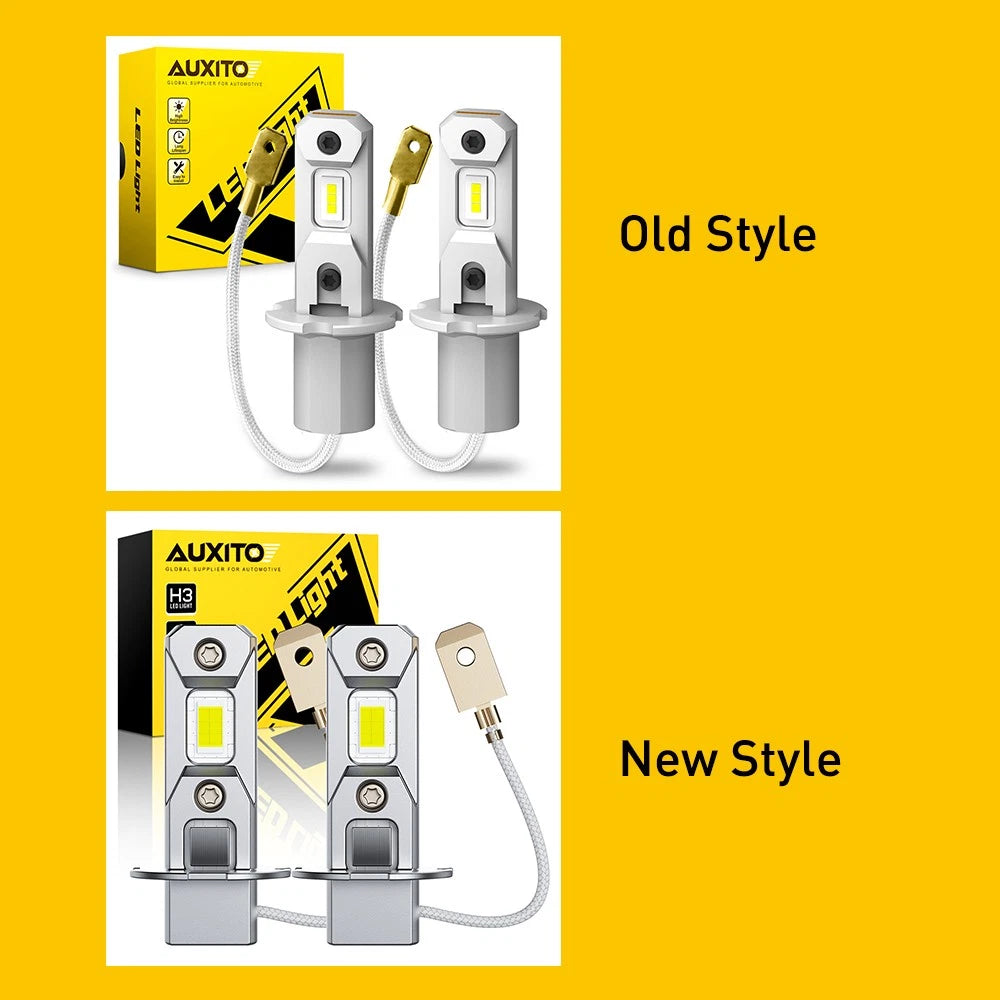 AUXITO 2x H3 LED Fog Light Bulb Replace Halogen Lamp White 6000K 16000LM/SET