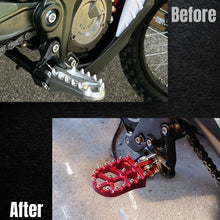 Load image into Gallery viewer, MX Wide Fat Footpegs Foot Pegs For Surron Sur-Ron n Ultra Bee Electric Bike Red