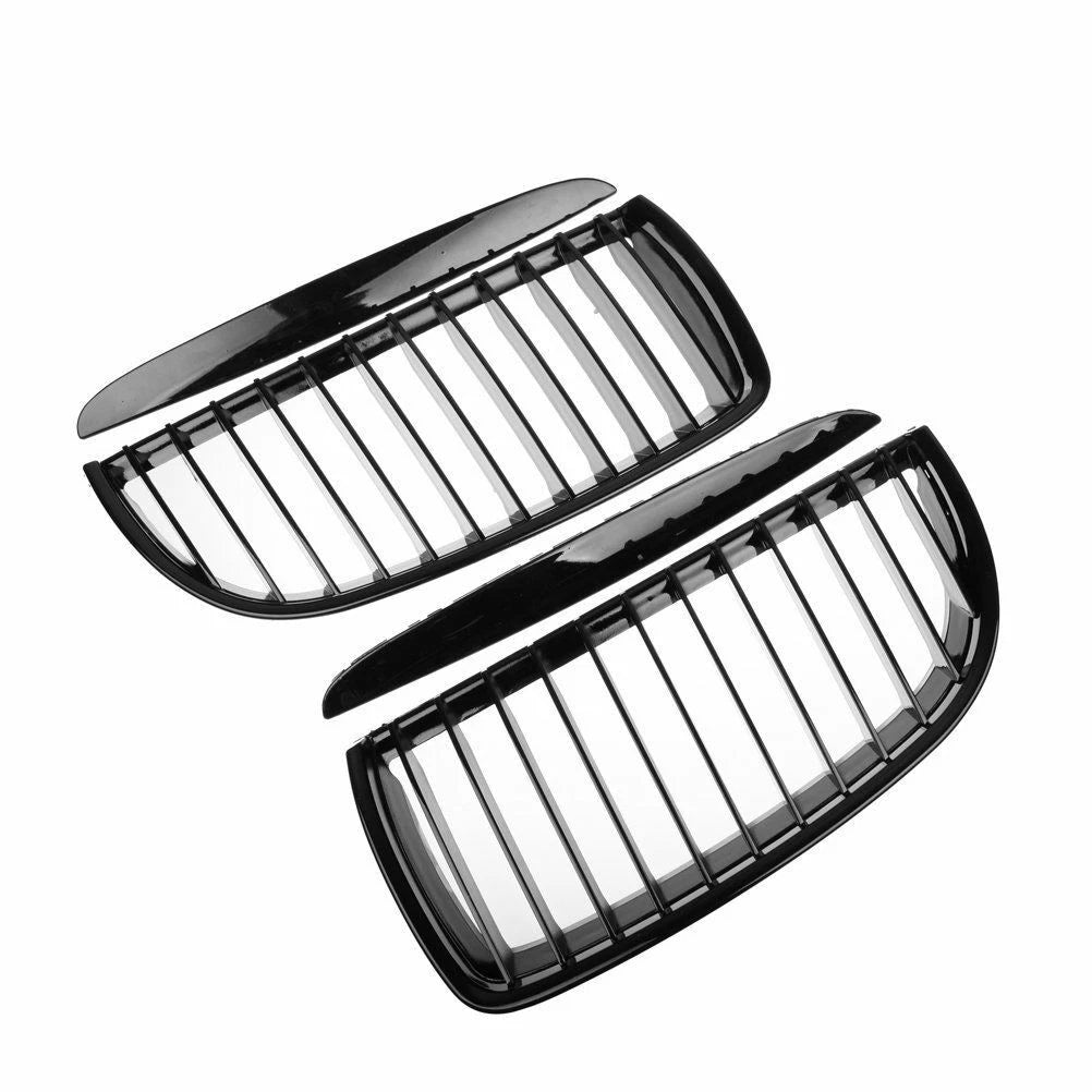 Gloss Black Front Kidney Grills Grilles For BMW E90 320i 323i 325i 335xi 05-08