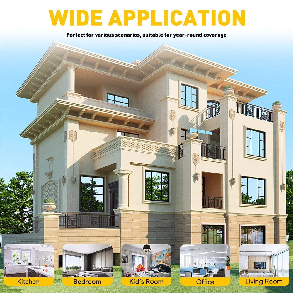 2pcs Window Tint Film Silver Roll VLT 35% Car Home 50cmX3m Tinting Tools Anti UV