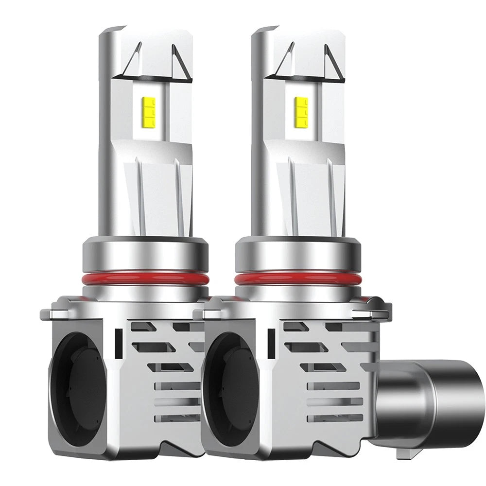 AUXITO 9005 HB3 60W 15000LM 6500K white LED headlight bulbs pair with fan