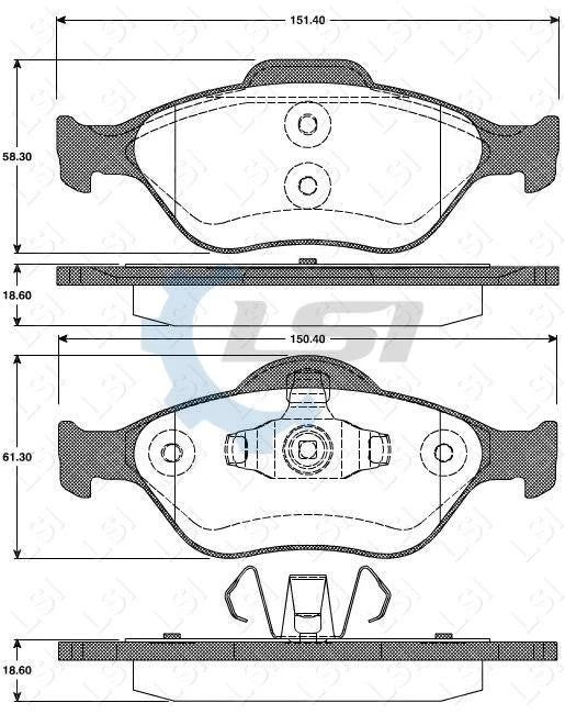 Front Bendix Brake Pads and Disc Rotors Set for Mazda MAZDA 2 1.5 DY 2003 -2008