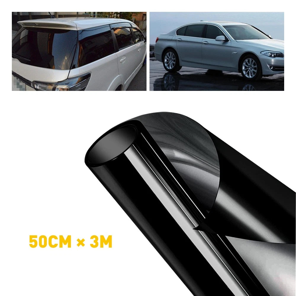 UV Resistance Black Tint Window Roll Film VLT 5% Car Home 50cmX3m Tinting Tools