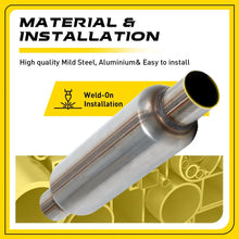 Load image into Gallery viewer, 2" Inch Megapower Exhaust Hotdog Resonator Muffler Glass Pack 12" Long High AUS