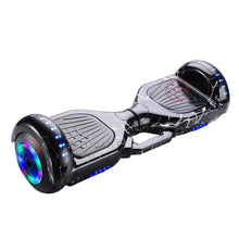 Load image into Gallery viewer, Black 6.5 inch self balancing hoverboard scooter with Bluetooth, LED wheels and free handle