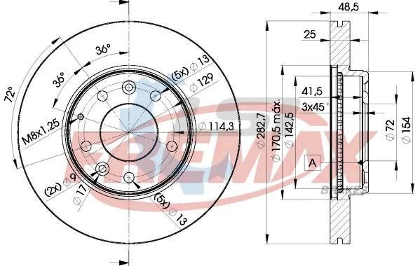 Front Brake Disc Rotors and Bendix Brake Pads set for Mazda 6 GY 02-08