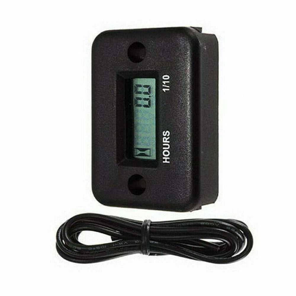 Digital Hour Meter LCD Display Waterproof For ATV Bike Motorcycle Marine Boat ST