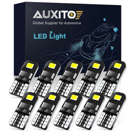 10X AUXITO CANBUS T10 LED Wedge Parker License Plate Light Globes W5W 194 168