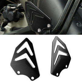 2X CNC Billet Aluminum Passenger Heel Guards Matt For Ducati DesertX 2022+ Black