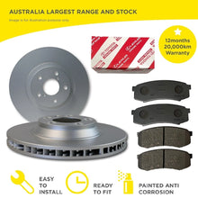 Load image into Gallery viewer, Rear Genuine Toyota Brake Pads + HP Disc Rotors Set for Toyota FJ Cruiser GSJ15R
