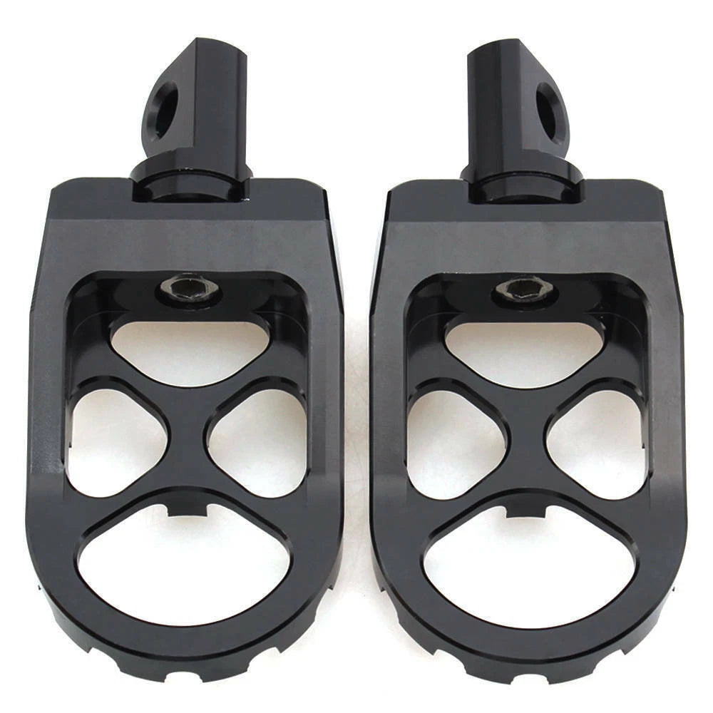 MX Style Black Foot Peg Footrest Fit For Harley Sportster Touring Softail Dyna S