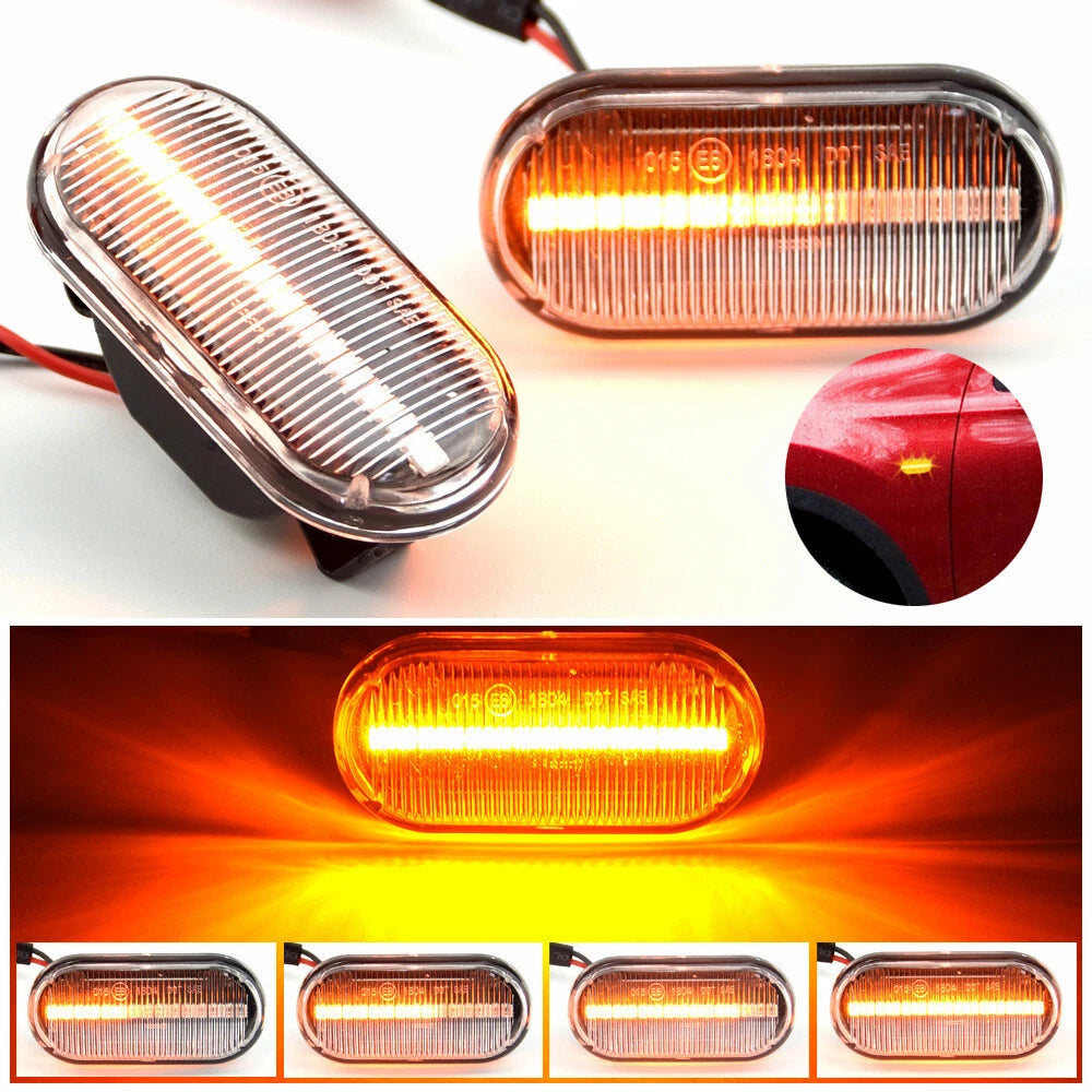 2x Dynamic LED Side Marker Indicator Light Lamp fit for Nissan Qashqai 350Z D40