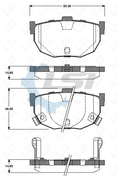 Rear Bendix Brake Pads and Disc Rotors Set for Hyundai ELANTRA XD 2001-2007