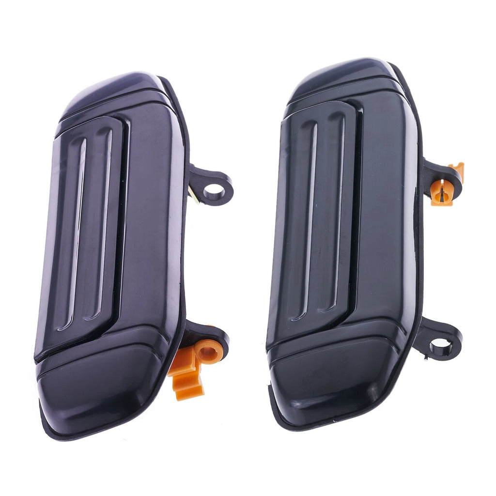 Door Handle Outer for Mitsubishi Pajero 91-00 Set of 2 Black FRONT LEFT+RIGHT