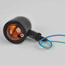 Load image into Gallery viewer, 4 Black Motorcycle Turn Signal Light Indicator Lamp For Harley Chopper Bobber ST
