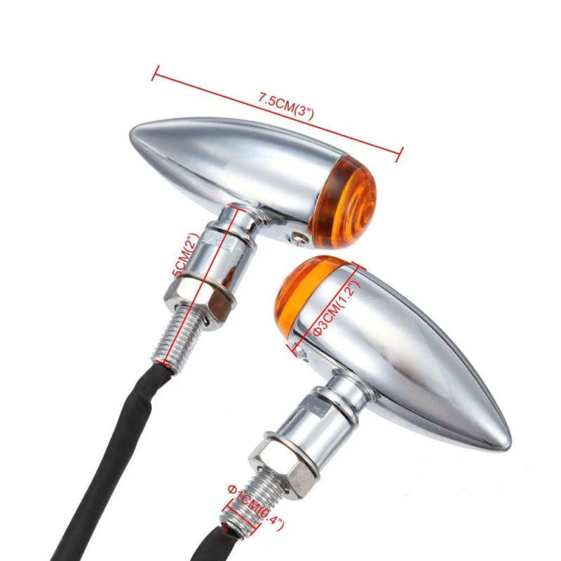Motorcycle Turn Signal Indicator Light Fit For Harley Chopper Cafe