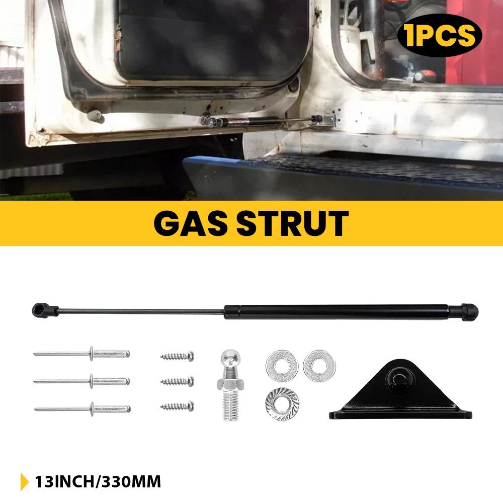 Black barn door gas strut kit for Nissan Patrol GU Y61 Series 1-3 small rear door