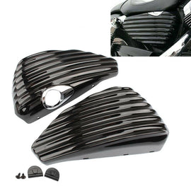 Left & Right Side Battery Oil Tank Cover For Harley Sportster XL883 XL1200 14+