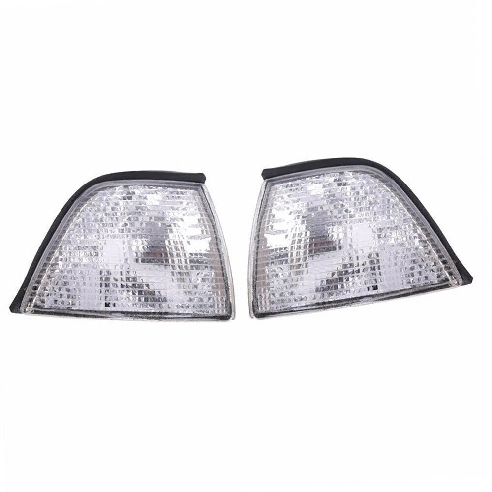 Pair LH+RH Corner Light Indicator Lamp Clear For BMW 3 Series E36 Sedan 92~98 ST
