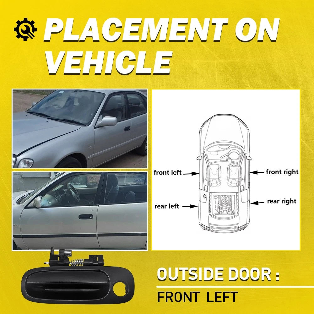 Front Left Outside Outer Door Handle Suitable for Toyota Corolla 1998-2002 AU