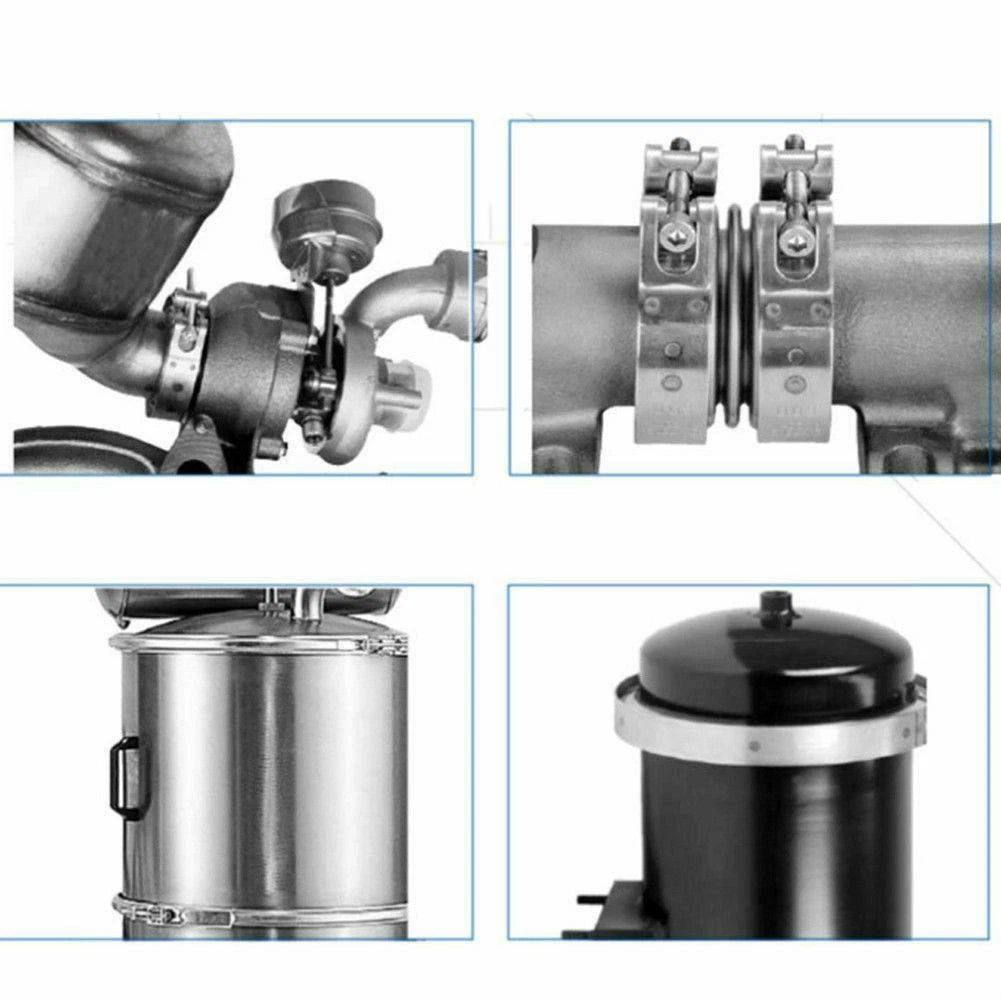 3" Inch 76mm V-Band Vband Clamp Stainless Steel Flange Turbo Exhaust Downpipe AU