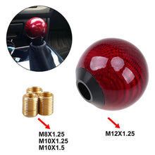 Load image into Gallery viewer, Red Carbon Fiber Gear Shift Knob Round Ball Shape Universal for Manual Cars ST