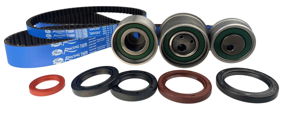 Racing timing belt kit for Mitsubishi Lancer Evo II–IX and RVR engine components