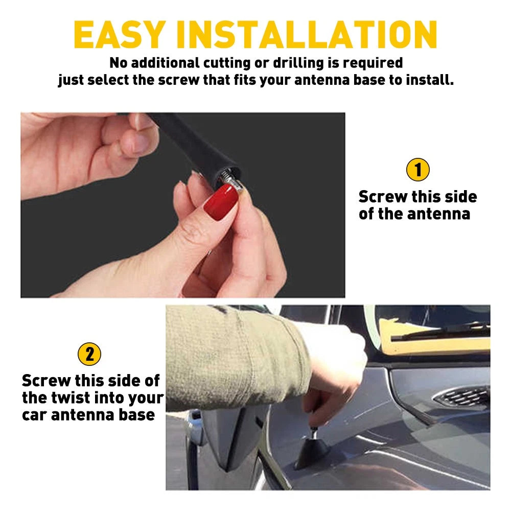 Car Roof Antenna Aerial Mast Whip Signal Amplified Stereo Radio Universal