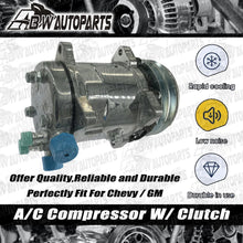 Load image into Gallery viewer, A/C AC Compressor Sanden 508 &amp; Mounting Bracket For Small Block Chevy/Ford/GM AU