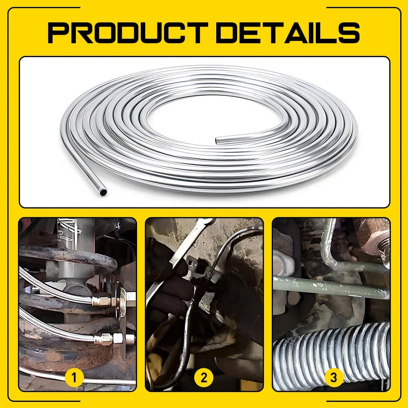 Steel Bundy Brake & Fuel Line Tube 3/8" x 25ft (6m) Zinc Coated