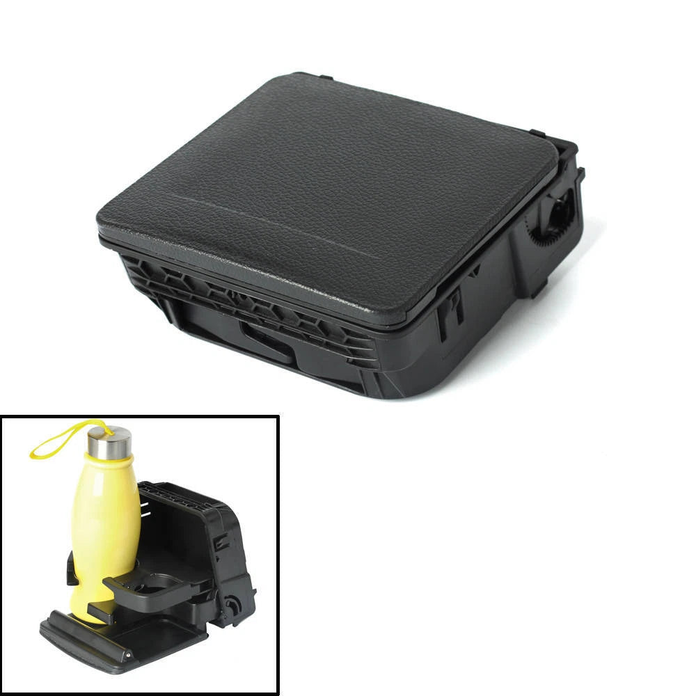 Black Central Armrest Rear Cup Holder For VW For Golf MK5 MK6 For Jetta MK5 ST