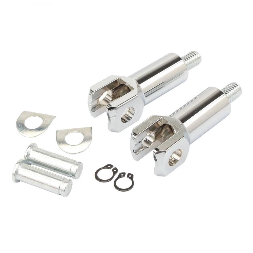 Chrome Rear Passenger Footpeg Supports Mounts Clevis For Harley Softail 00-06 ST