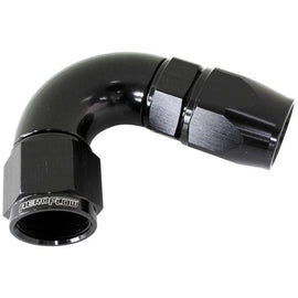 Aeroflow AF574-08DBLK 120 Deg -8AN Full Flow Teflon Hose End Black 1 Piece Fu...